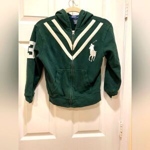 Polo Ralph Lauren green hoodie, Kids sz 8.